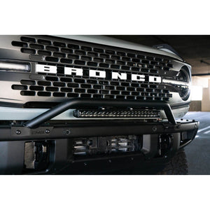 DV8 Offroad Factory Bumper Bull Bar - Black for 2021+ Ford Bronco w/ Modular Bumper | LBBR-06