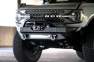 DV8 Offroad FS-15 Series Modular Front Bumper Winch Ready w/ Auxiliary Light Mounts for 2021+ Ford Bronco | FBBR-02