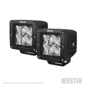 Westin Compact LED 5W 3.2 inch x 3 inch (Set of 2) - Black Universal Fit Compatible with 2021+ Ford Bronco | 09-12200B-PR