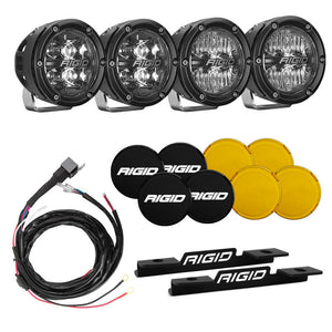 Rigid Industries 2021-2024 Ford Bronco A-Pillar Light Kit with a set of 360 Spot and a set 360 Drive Lights | 46722
