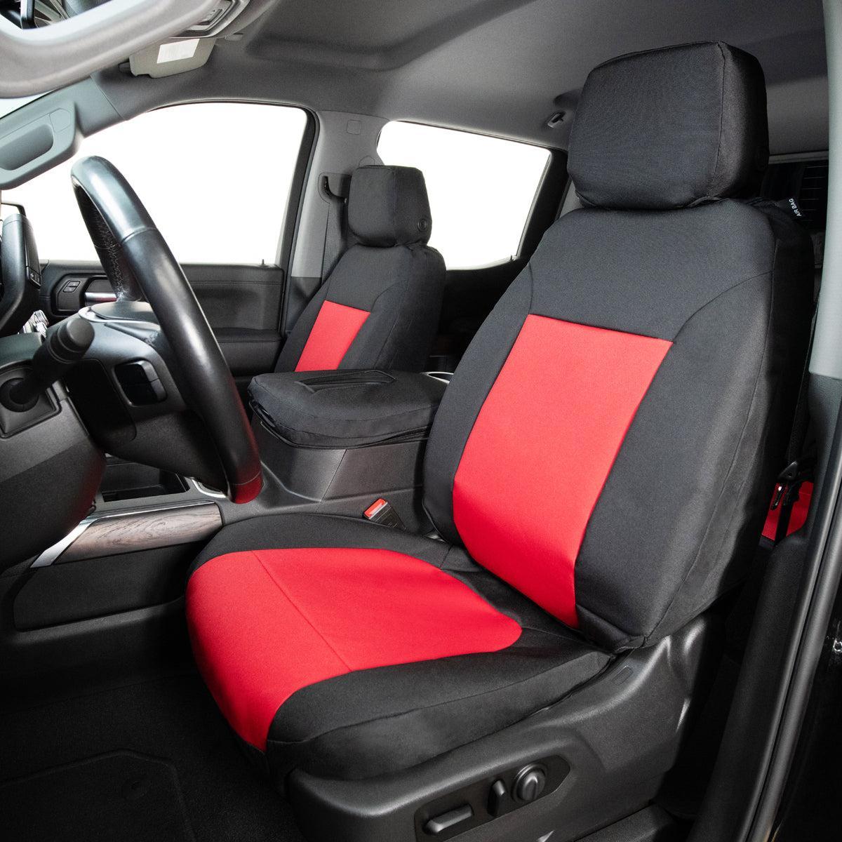 Covercraft Endura Custom Seat Covers Red/Black 1st Row 21-25 Ford Bronco | GTF4318ABENRB