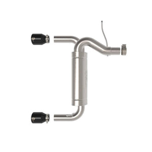 aFe Vulcan Series 3 IN to 2-1/2 IN 304 Stainless Steel Axle-Back Exhaust System w/ Black Tip for 2021+ Ford Bronco 2.3L & 2.7L | 49-33137-B
