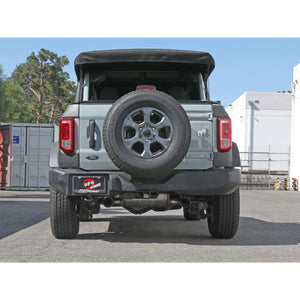 aFe Vulcan Series 3 IN to 2-1/2 IN 304 Stainless Steel Axle-Back Exhaust System w/ Black Tip for 2021+ Ford Bronco 2.3L & 2.7L | 49-33137-B