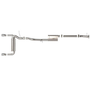 aFe Vulcan 3in. to 2.5in. SS Cat-Back 2.3L & V6-2.7L - Polished for 2021+ Ford Bronco | 49-33138-P
