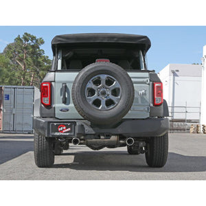 aFe Vulcan 3in. to 2.5in. SS Cat-Back 2.3L & V6-2.7L - Polished for 2021+ Ford Bronco | 49-33138-P