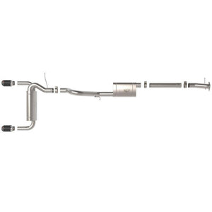 aFe Vulcan 3in. to 2.5in. SS Cat-Back 2.3L & 2.7L - Carbon for 2021+ Ford Bronco | 49-33138-C