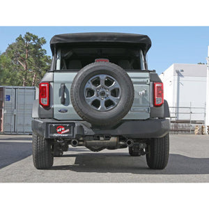 aFe Vulcan 3in. to 2.5in. SS Cat-Back 2.3L & 2.7L - Carbon for 2021+ Ford Bronco | 49-33138-C