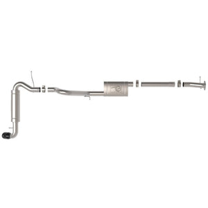 aFe Apollo GT 3in 409 SS Cat-Back Exhaust L4-2.3L (t)/V6-2.7L (tt) w/ Black Tip for 2021+ Ford Bronco | 49-43136-B