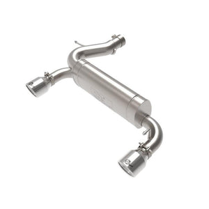 aFe Vulcan Series 3 IN to 2-1/2 IN 304 Stainless Steel Axle-Back Exhaust System w/ Polished Tip for 2021+ Ford Bronco 2.3L & 2.7L | 49-33137-P