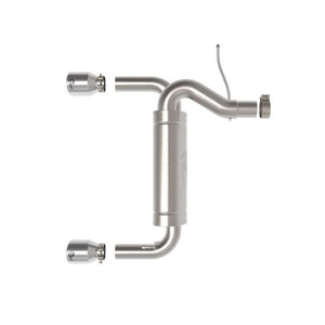 aFe Vulcan Series 3 IN to 2-1/2 IN 304 Stainless Steel Axle-Back Exhaust System w/ Polished Tip for 2021+ Ford Bronco 2.3L & 2.7L | 49-33137-P