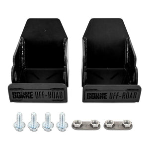 Mishimoto Borne Off-Road Rear Shock Skid Plates for 2021+ Ford Bronco | BNSD-BR-21RSBK