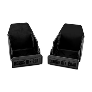 Mishimoto Borne Off-Road Rear Shock Skid Plates for 2021+ Ford Bronco | BNSD-BR-21RSBK