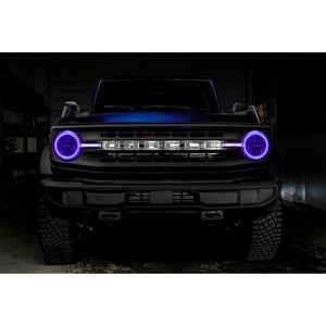 Oracle Headlight Halo Kit w/DRL Bar - Base Headlights ColorSHIFT -w/No Controller for 2021+ Ford Bronco
