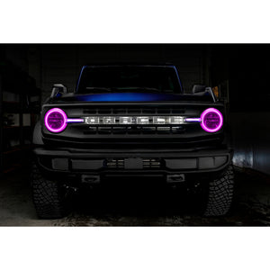 Oracle Headlight Halo Kit w/DRL Bar - Base Headlights ColorSHIFT -w/RF Controller for 2021+ Ford Bronco