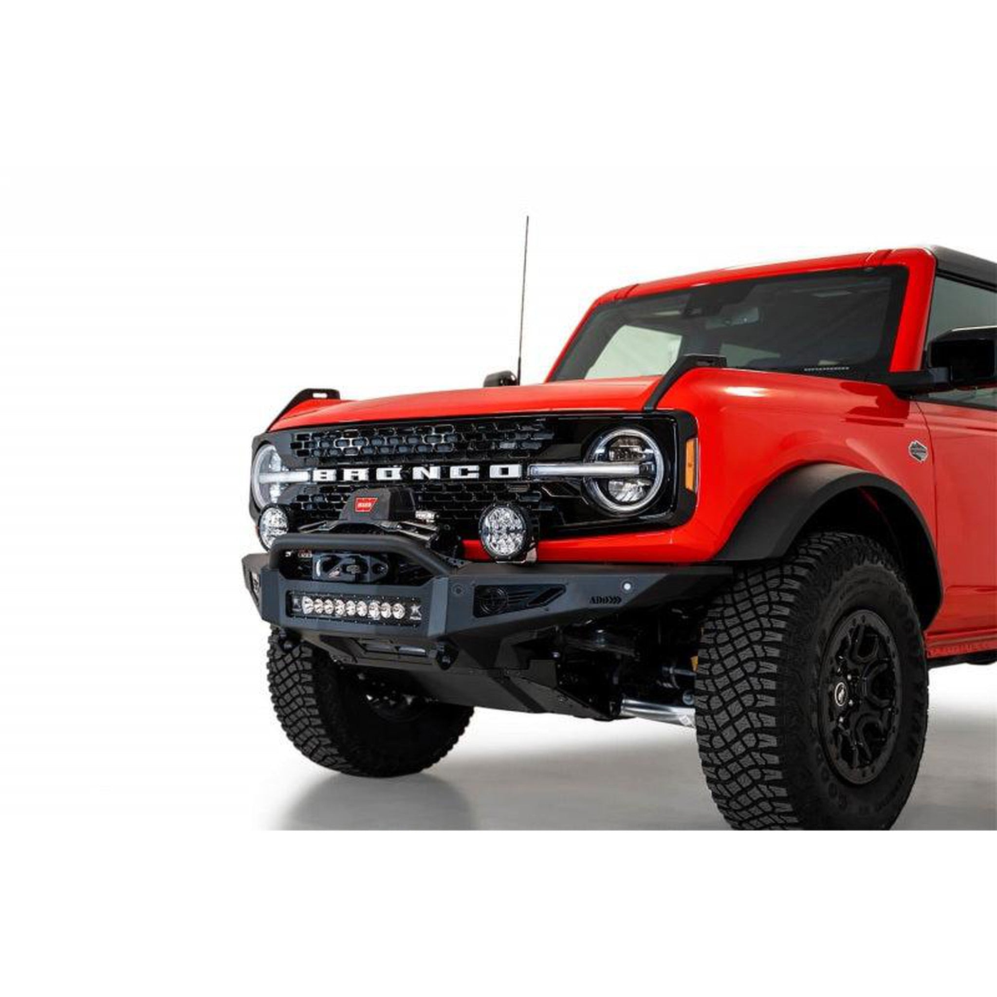 Addictive Desert Designs Rock Fighter Front Bumper - Hammer Black for 2021+ Ford Bronco | F230181060103