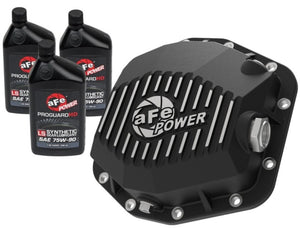 aFe Pro Series Rear Differential Cover Black w/ Machined Fins & Gear Oil for 2021+ Ford Bronco | 46-71291B