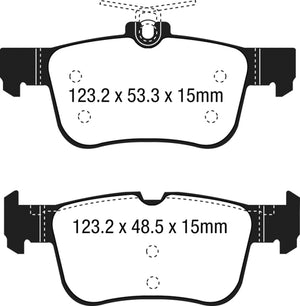 EBC Greenstuff Rear Brake Pads for 2021+ Ford Bronco Sport 1.5L | DP63047