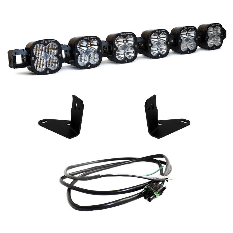 Baja Designs 2021+ Ford Bronco 6 XL Linkable Light Bar Kit Steel Bumper Mount w/Upfitter | 447750UP