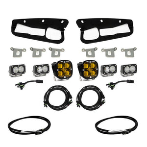 Baja Designs 2021+ Ford Bronco w/ Modular Bumper Amber SAE Fog Pocket Kit w/Upfitter | 447762UP