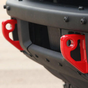 Ford Performance 2021+ Bronco Front Bumper Tow Hooks - Red (Pair) | M-18954-BR