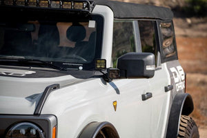 DV8 Offroad A-Pillar Dual LIght Pod Drop Mounts for 2021+ Ford Bronco | LBBR-08