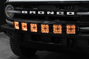 Diode Dynamics SS5 6-Pod CrossLink Grille Lightbar Kit "Sport Yellow" 2021+ Ford Bronco | DD7236