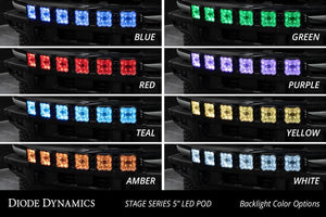 Diode Dynamics SS5 6-Pod CrossLink Grille Lightbar Kit "Sport Yellow" 2021+ Ford Bronco | DD7236