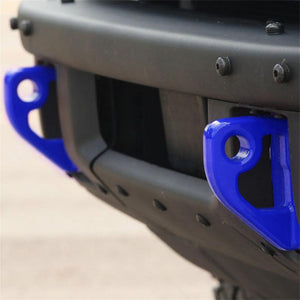 Ford Performance 2021+ Bronco Front Bumper Tow Hooks - Blue (Pair) | M-18954-BB