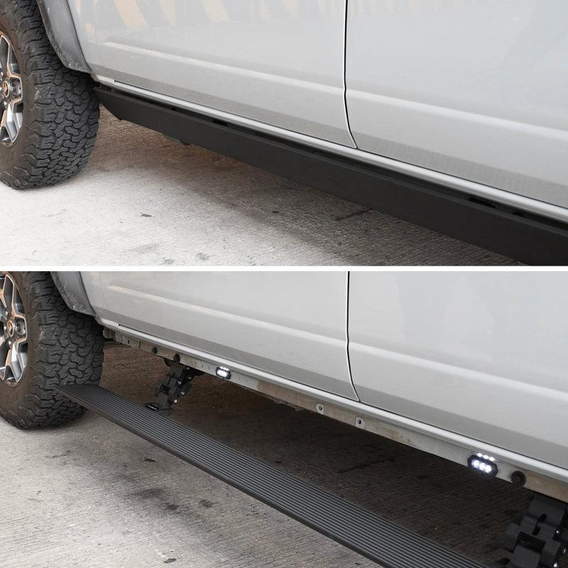 RealTruck VoltStep Electric Running Board Kit (No Drill) Black 21-25 Ford Bronco 2dr | 20413157PC
