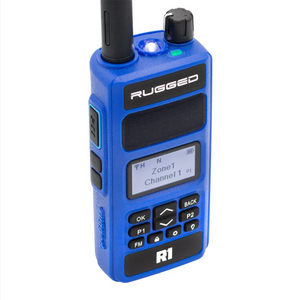 Rugged Radios Rugged R1 - Business Band Two Way Handheld Radio - Digital and Analog Blue | R1
