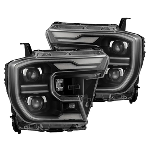 AlphaRex LUXX LED Projector Headlights 2024+ Ford Ranger & Ranger Raptor - Black w/ Sequential Signal & Switchback
