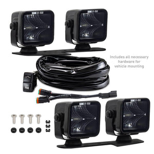 Borne Off-Road Light Pods 4pc Ditch 3x3 Flood for 21+ Ford Bronco | BNLT-BR-21-DT4F