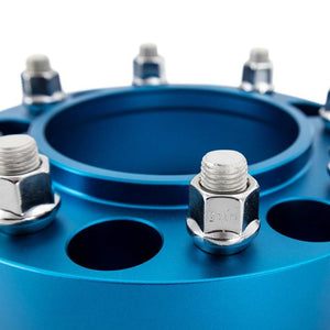 Borne Off-Road 6x135 2 inch Blue Wheel Spacers for 22+ Ford Bronco Raptor & 2015+ Ford F150 (Pair) | BNWS-007-500BL