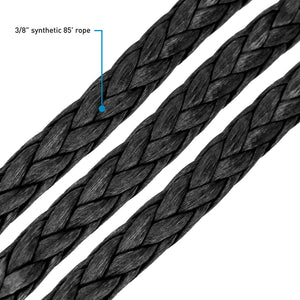 Borne Off-Road 10k lb Winch with Black Synthetic Rope for Ford Bronco (Wireless & Wired Remote) | Universal Fitment
