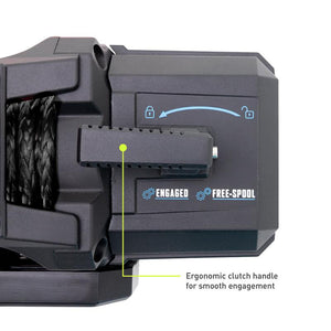 Borne Off-Road 10k lb Winch with Black Synthetic Rope for Ford Bronco (Wireless & Wired Remote) | Universal Fitment