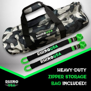 Rhino USA 7/8" x 30' Kinetic Rope Recovery Kit (GREEN) | RG-KRKIT78X30-GRN