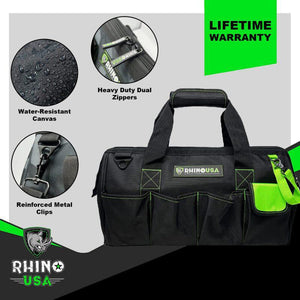 Rhino USA Heavy Duty Tool Bag (Black) | RNO-TOOLBAG-BLK