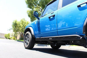 Go Rhino Frame Mount Sliders Black 21-25 Ford Bronco 4WD 4dr | FS4129T