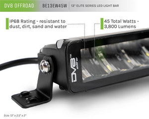DV8 13 Inch Elite Series Bronco LED Light Bar | BE13EW45W