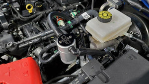 J&L Oil Separator Clear Anodized 3.0 Driver Side 2021.5-2024 Ford Bronco 2.3L EcoBoost | 3075P-C