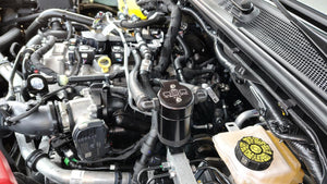 J&L Oil Separator Black Anodized 3.0 PCV Side 2025 Ford Bronco 2.3L / 2025 Ford Ranger 2.3L | 3059P-B