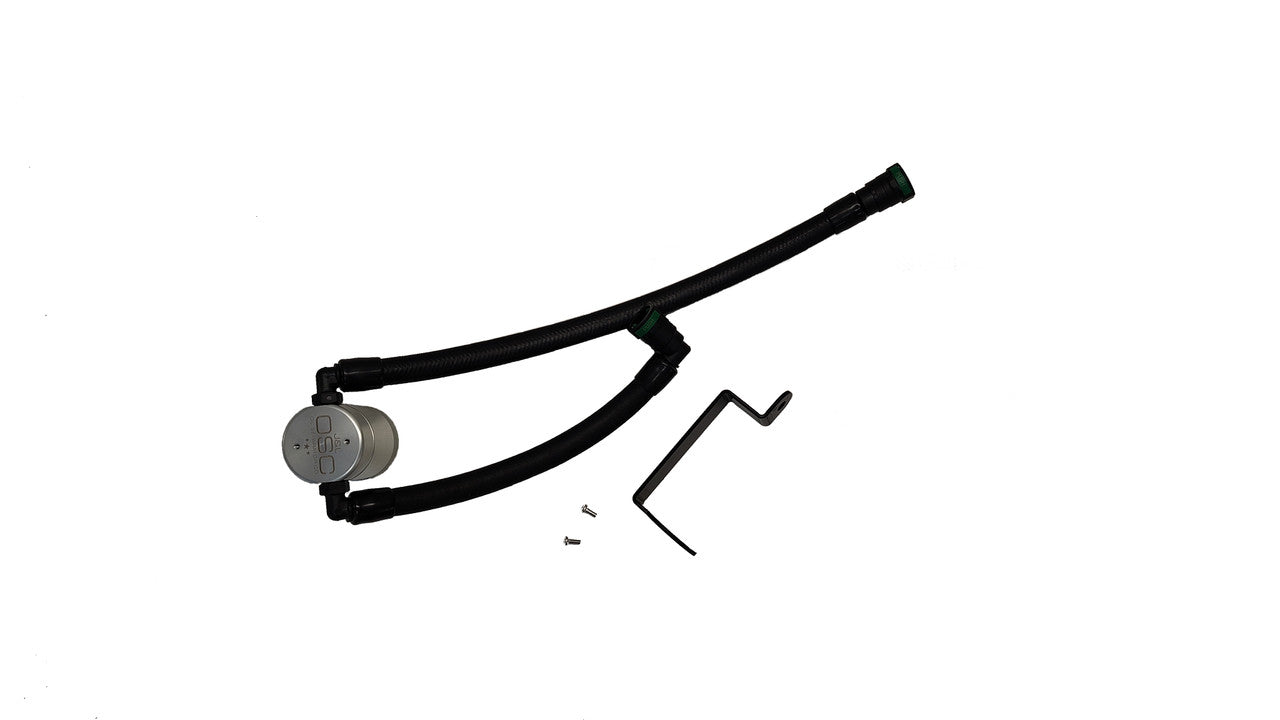 J&L Oil Separator Clear Anodized 3.0 PCV Side 2025 Ford Bronco 2.3L / 2025 Ford Ranger 2.3L | 3059P-C
