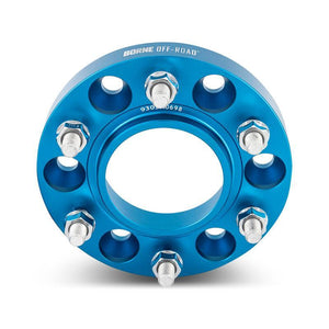 Borne Off-Road 6x135 1 inch Blue Wheel Spacers for 22+ Ford Bronco Raptor & 2015+ Ford F150 (Pair) | BNWS-007-250BL