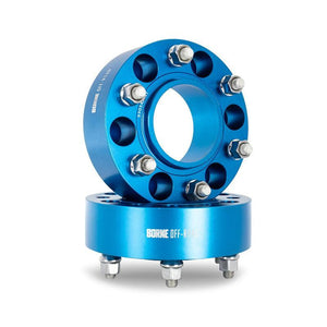 Borne Off-Road 6x135 2 inch Blue Wheel Spacers for 22+ Ford Bronco Raptor & 2015+ Ford F150 (Pair) | BNWS-007-500BL