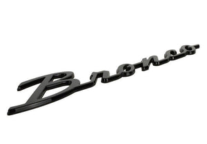 Ford Racing 2021+ Bronco Classic Script Fender Badges - Gloss Black (Pair)