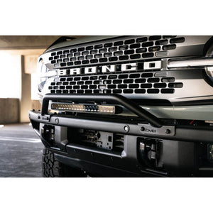 DV8 Offroad Factory Bumper Bull Bar - Black for 2021+ Ford Bronco w/ Modular Bumper | LBBR-06