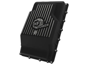 aFe Pro Series Rear Transmission Pan 10R60/10R80 Black w/ Machined Fins - 2021+ Ford Bronco | 46-71330B