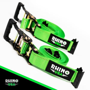Rhino USA Utv Wheel Chock Tie-Down Kit (4-Wheel Kit) (Green) | RNO-CHOCKSET-2PK