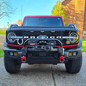 Ford Bronco Winch Mount with Bull Bar | 2021+ Modular Bumper – Buckle Up Off Road