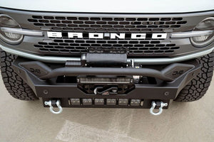 DV8 Offroad FS-15 Series Modular Front Bumper Winch Ready w/ Auxiliary Light Mounts for 2021+ Ford Bronco | FBBR-02